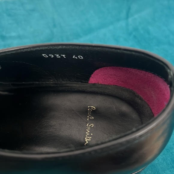 Paul Smith made in Italy Rowen Shoes Black Leather Cut Out Detail 40 - Picture 9 of 14